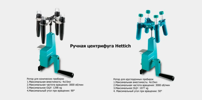Центрифуги с ручным приводом